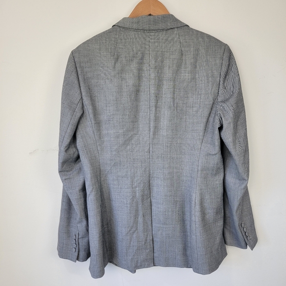 MM LaFleur Gaia Jacket Wool Blend Workwear Blazer Sharkskin Women’s Sz 14 Gray - Picture 6 of 14